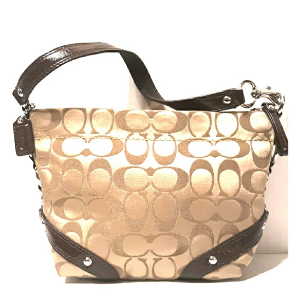 Coach Handbags - Coach Carly Signature Sateen Top handle demi Bag